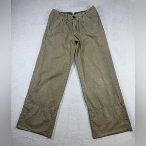 Gorpcore Free people Wide Leg beige green utility pants size 4 boho